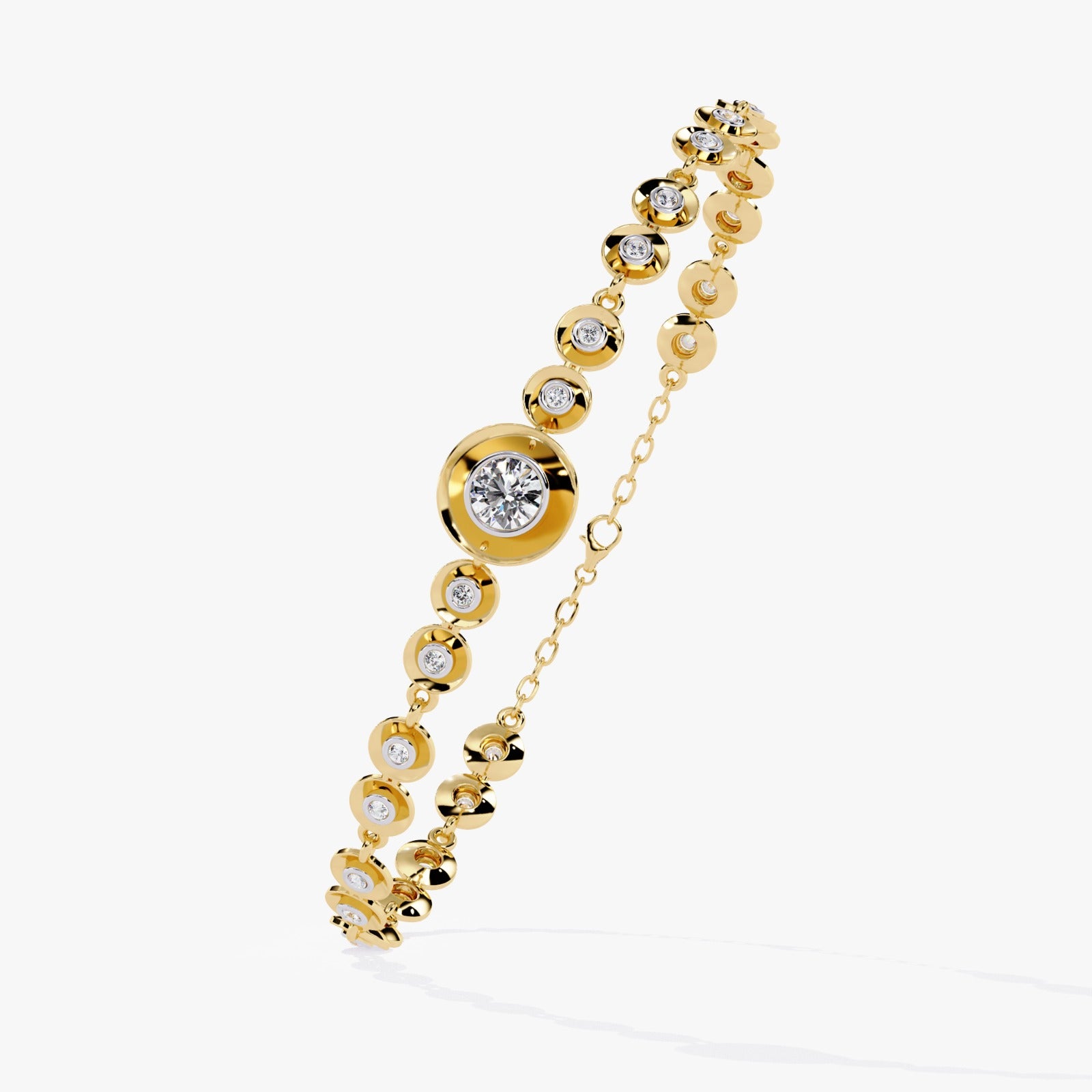 Solitairekart 0.2ct Halo Lab Grown Diamond Bracelet