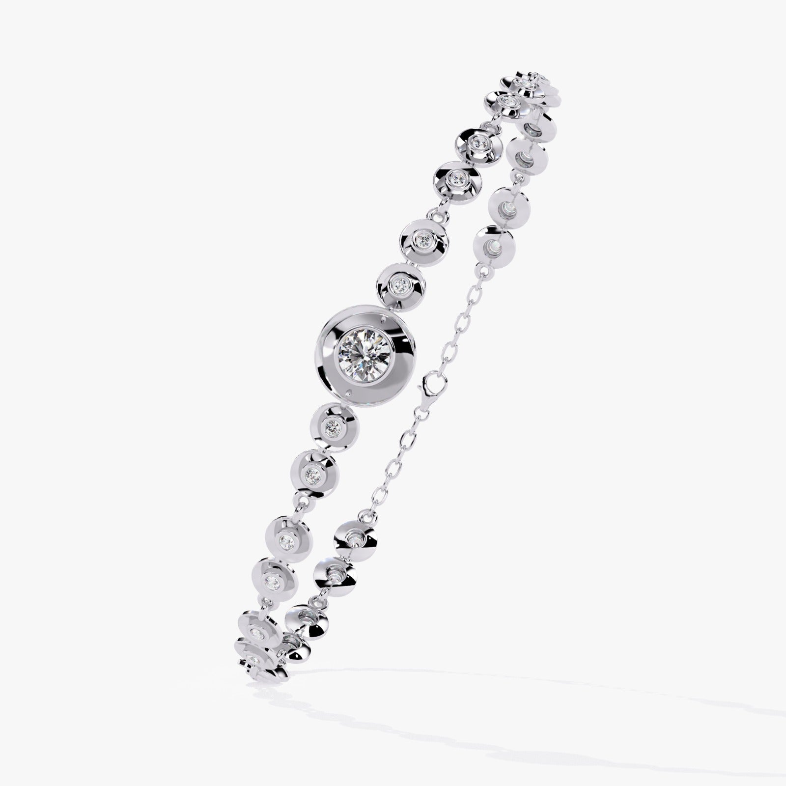 Solitairekart 0.2ct Halo Lab Grown Diamond Bracelet