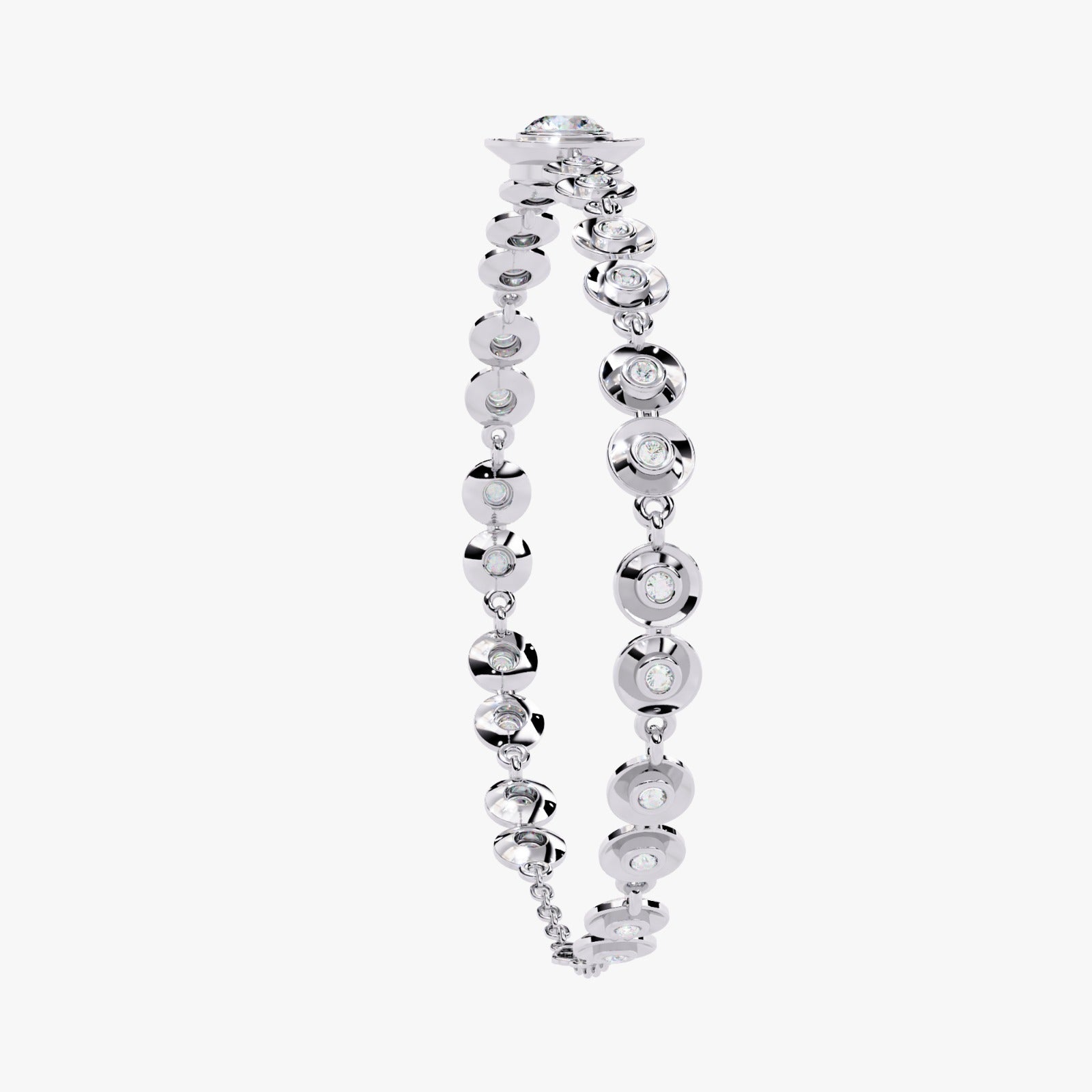 Solitairekart 0.2ct Halo Lab Grown Diamond Bracelet