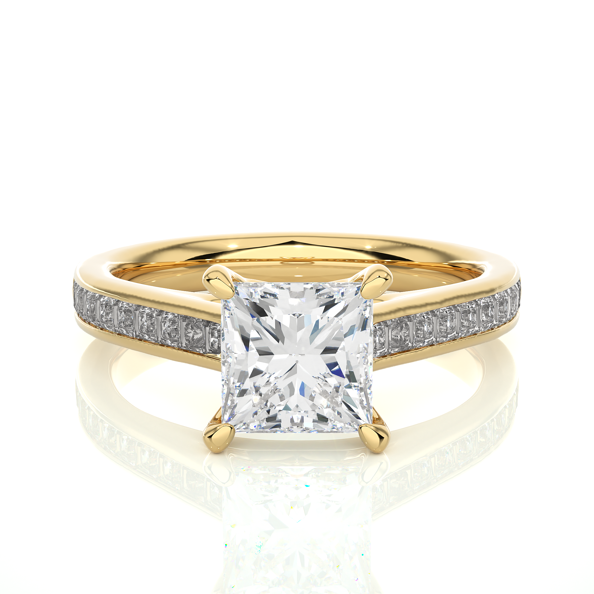 1.95 Carat G Color VS1 Clarity Diamond Studded Natural Diamond Ring.