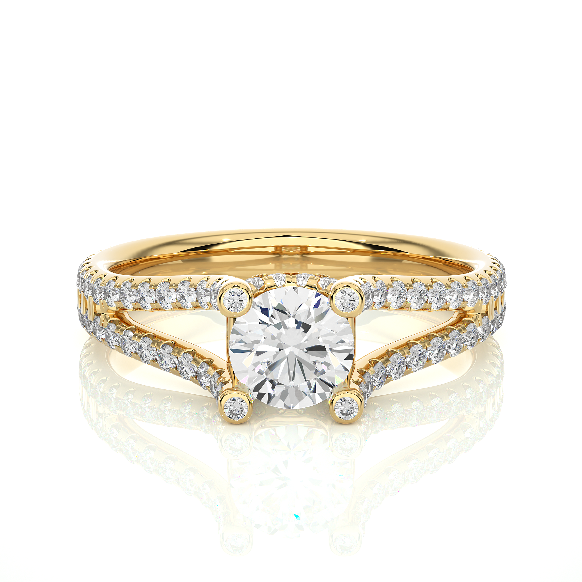 1.08 Carat G Color VS1 Clarity Diamond Studded Natural Diamond Ring.