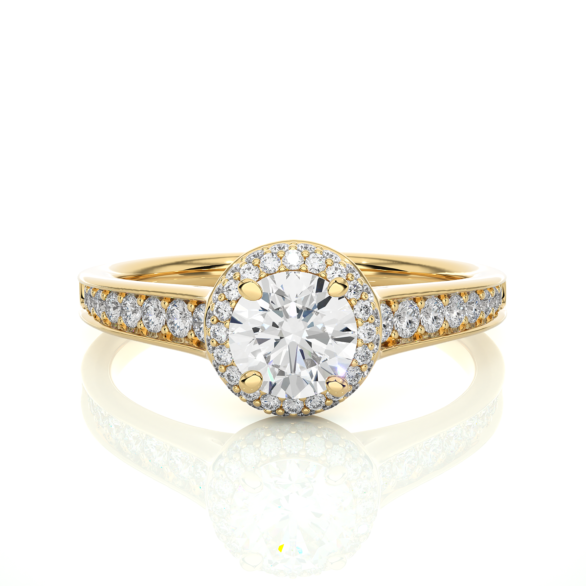 0.93 Carat H Color VS1 Clarity Diamond Studded Natural Diamond Ring.