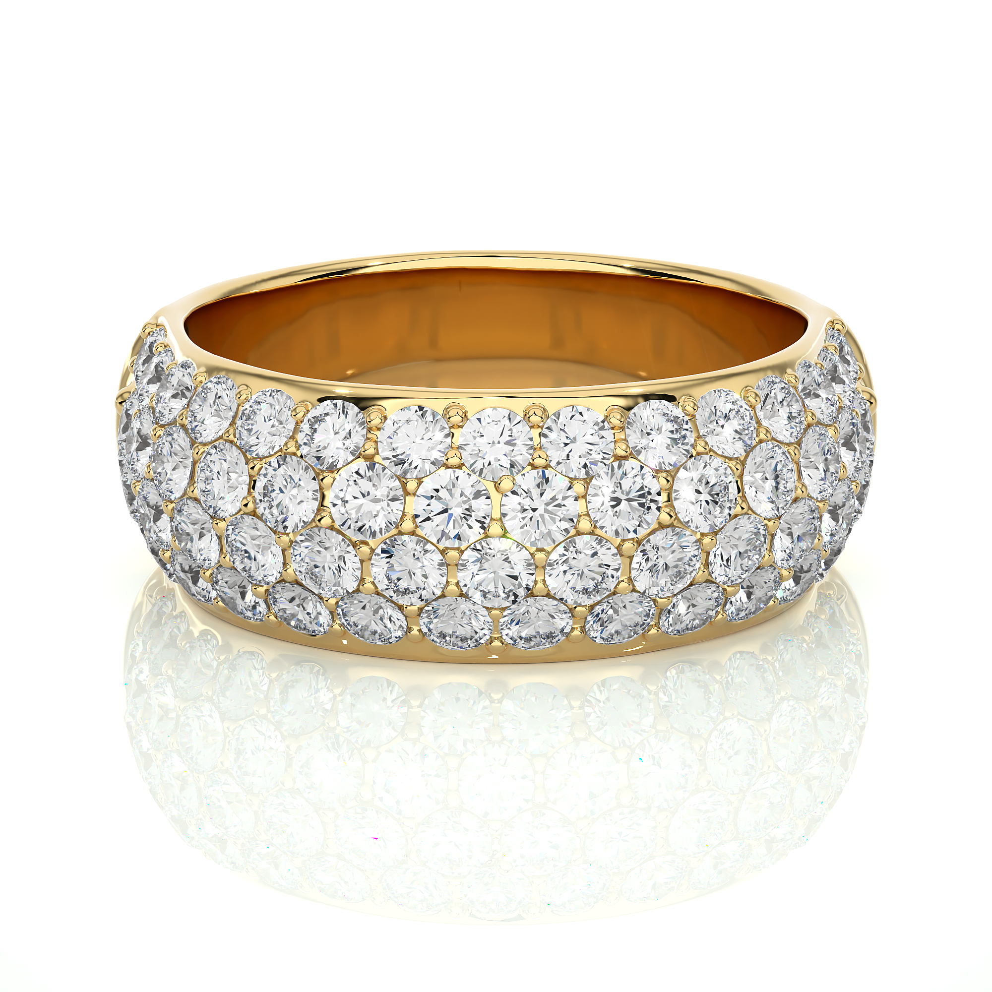 1.87 Carat H Color VS1 Clarity Diamond Studded Natural Diamond Ring.