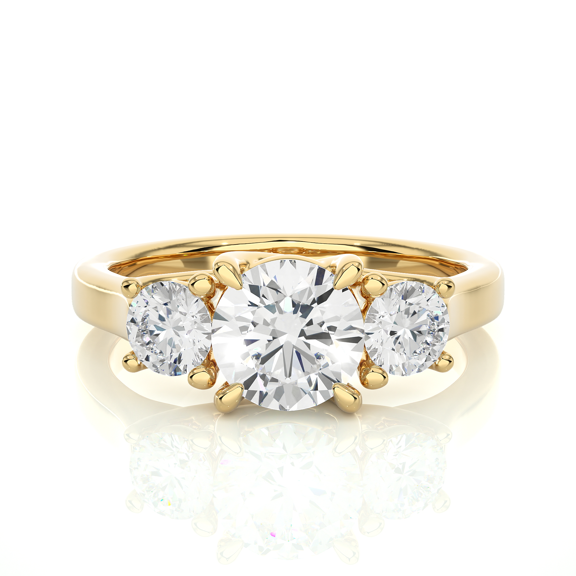 1.95 Carat I Color VS1 Clarity Diamond Studded Natural Diamond Ring.