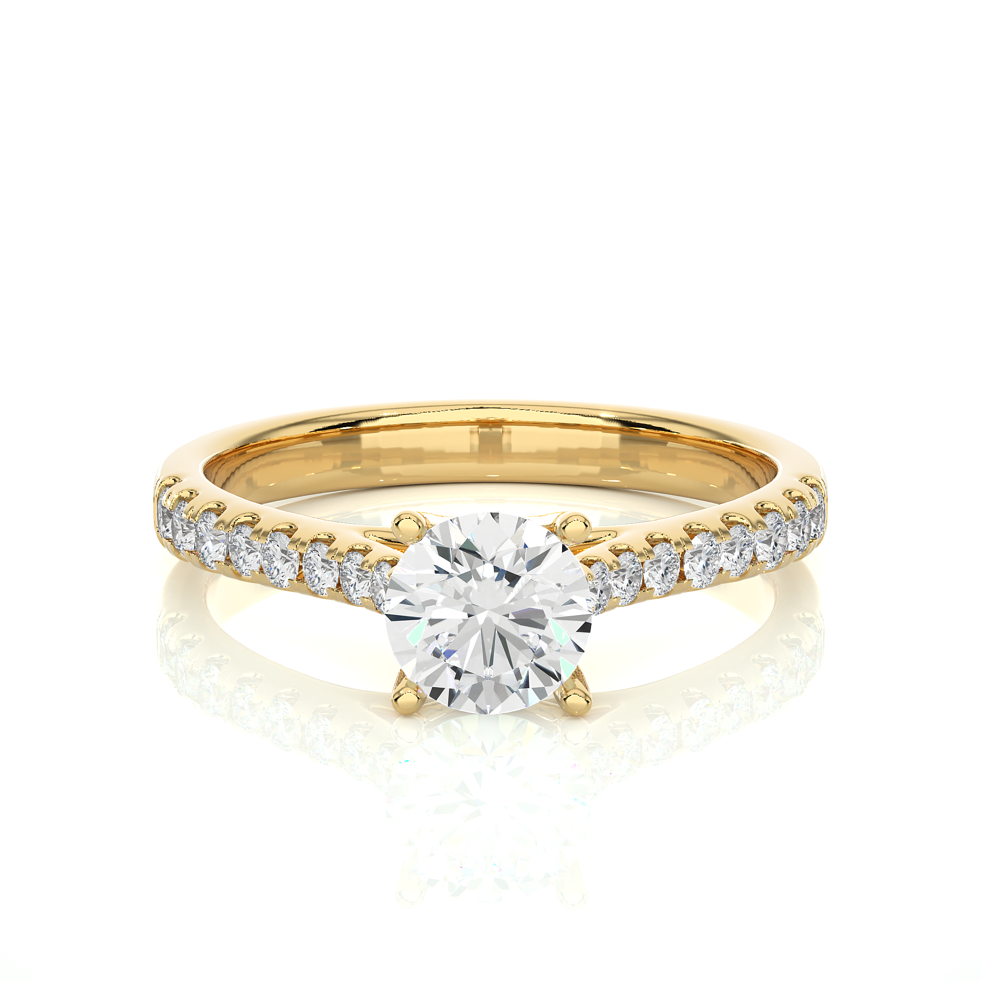 0.85 Carat H Color VS1 Clarity Diamond Studded Natural Diamond Ring.