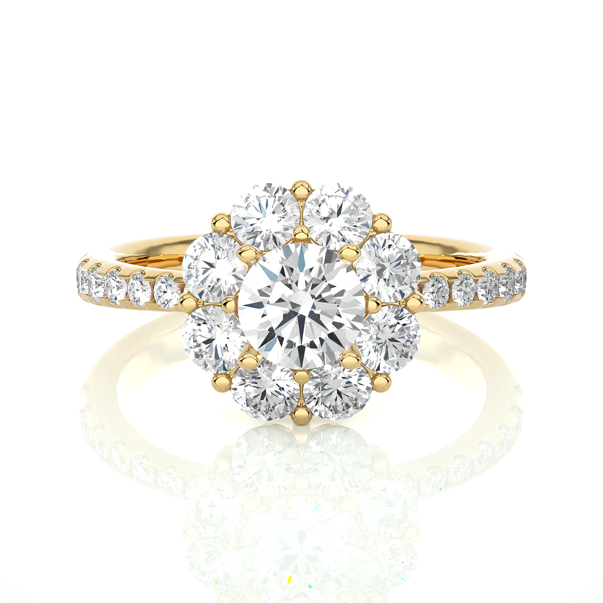 1.64 Carat G Color VS1 Clarity Diamond Studded Natural Diamond Ring.