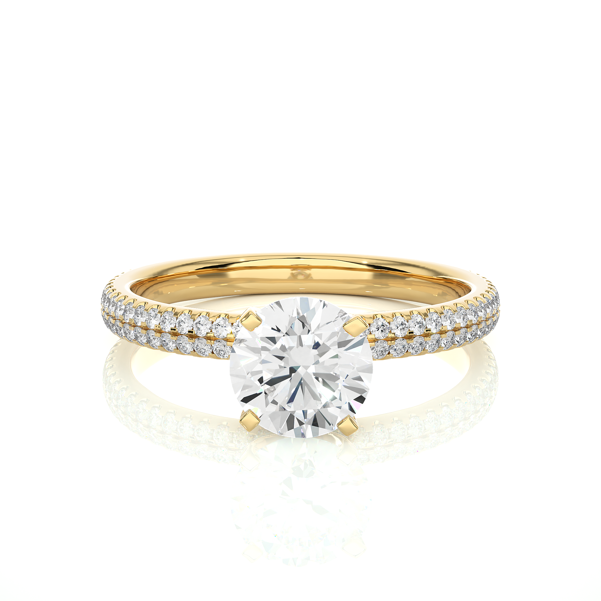 1.14 Carat G Color VS1 Clarity Diamond Studded Natural Diamond Ring.