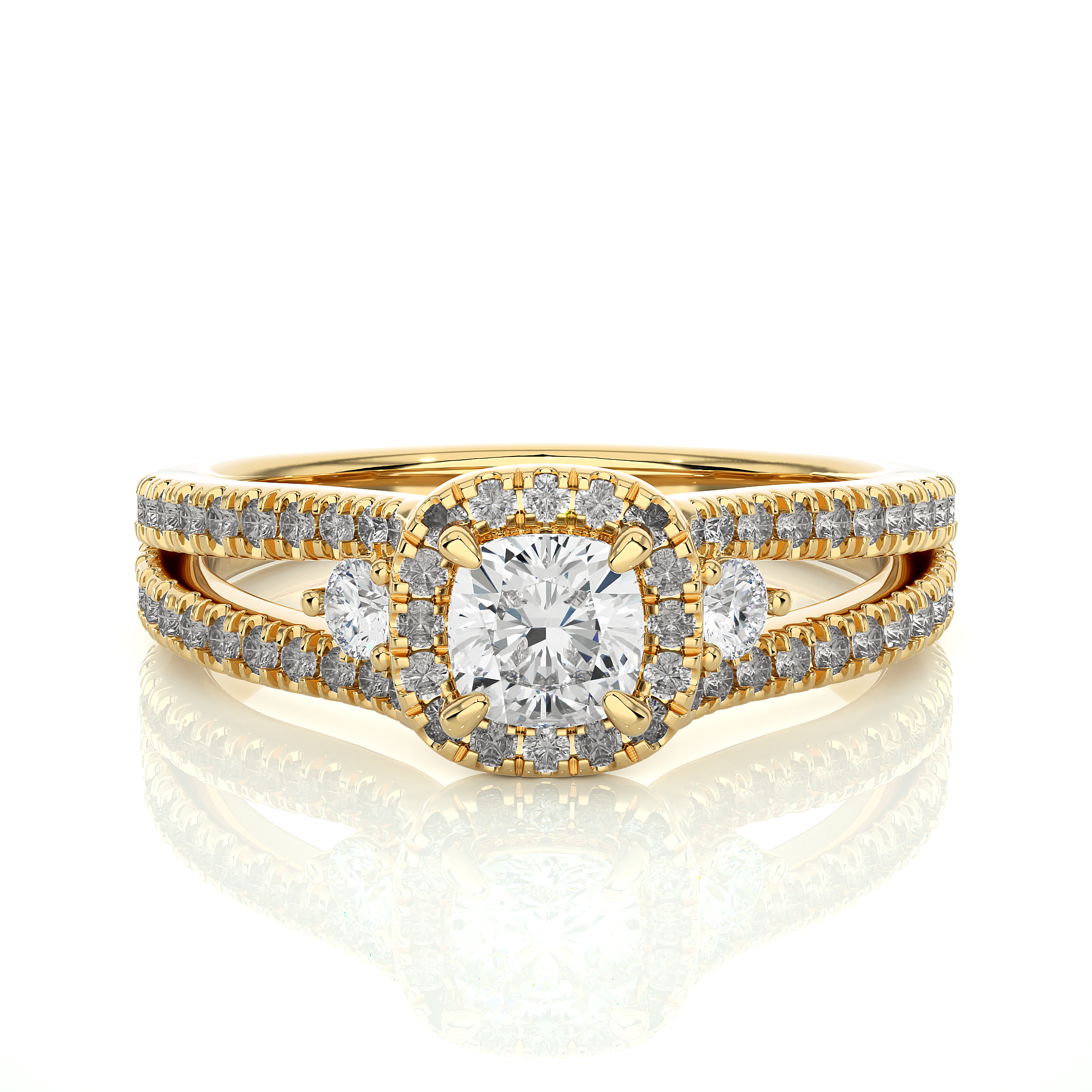 0.96 Carat G Color VS1 Clarity Diamond Studded Natural Diamond Ring.