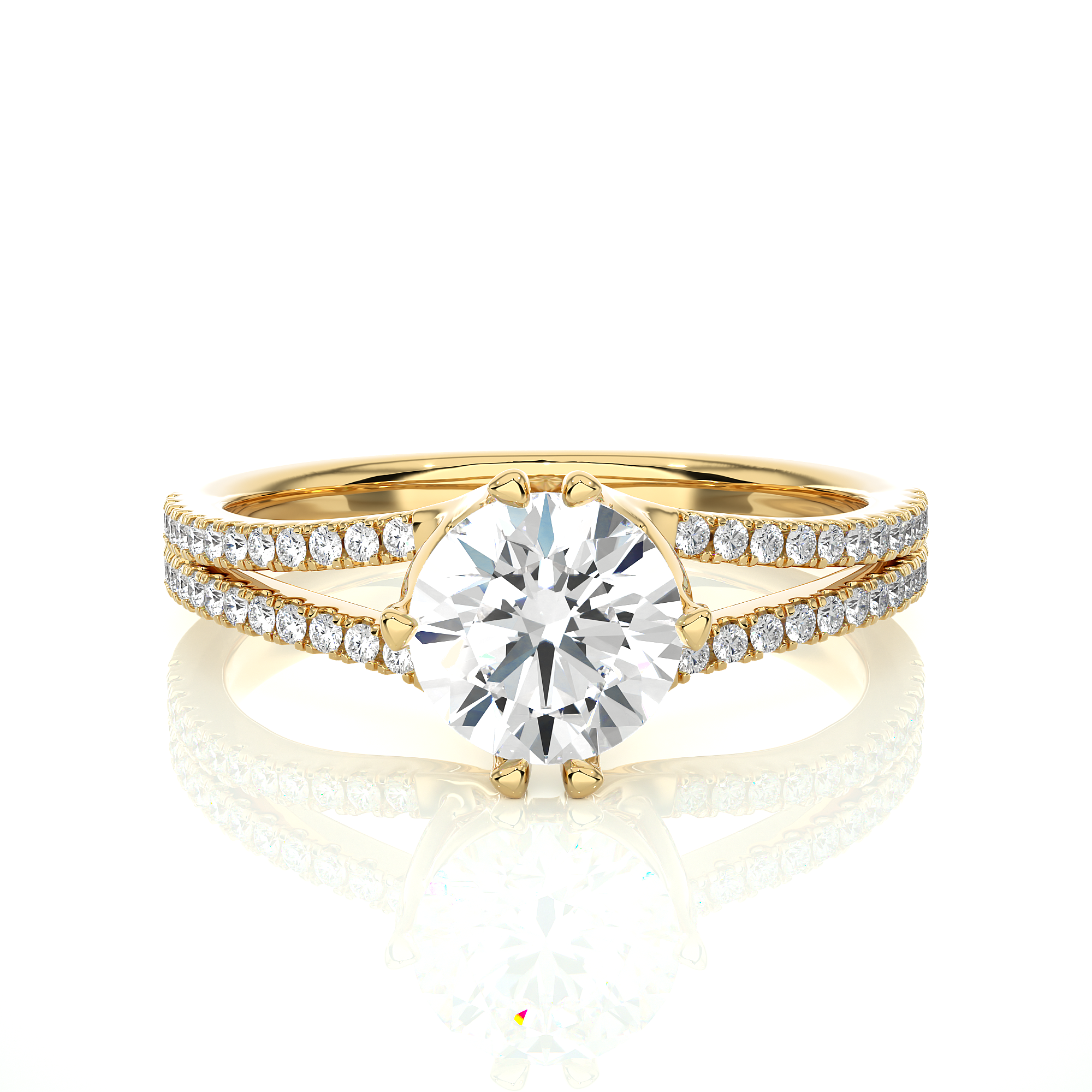 1.11 Carat J Color VS1 Clarity Diamond Studded Natural Diamond Ring.