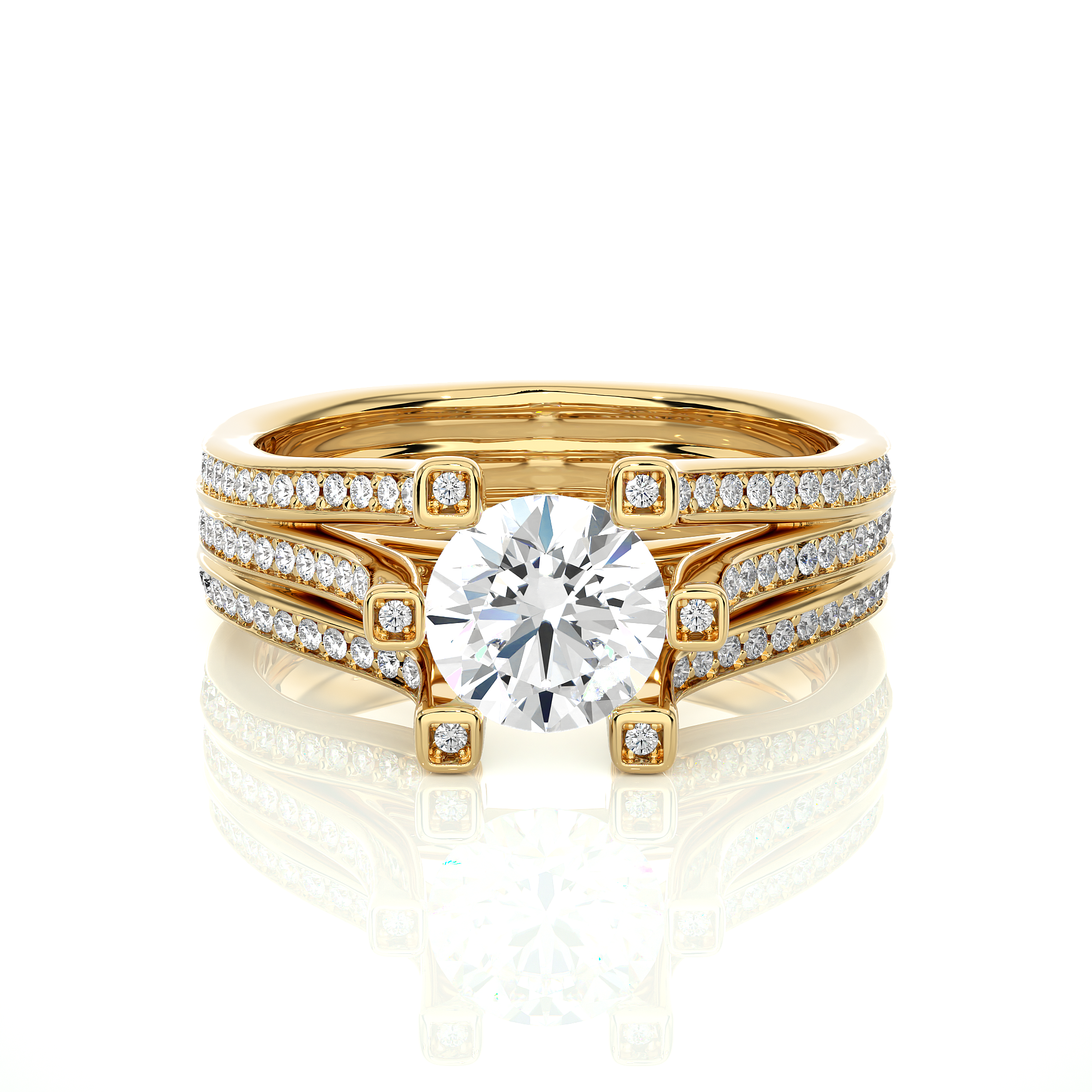 1.48 Carat G Color VS1 Clarity Diamond Studded Natural Diamond Ring.