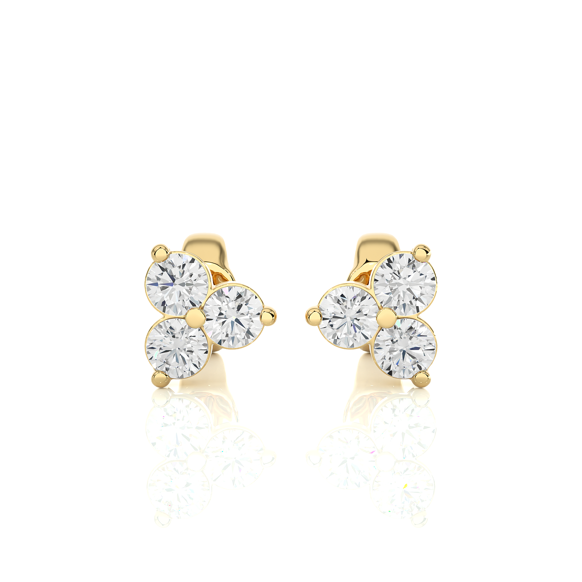 Buy 0.44Ct Natural Diamond Stud Earrings | Solitairekart