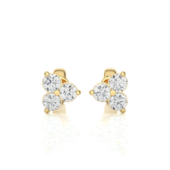0.44 Carat EF Color VS Clarity Diamond Studded Natural Diamond Studs Earrings