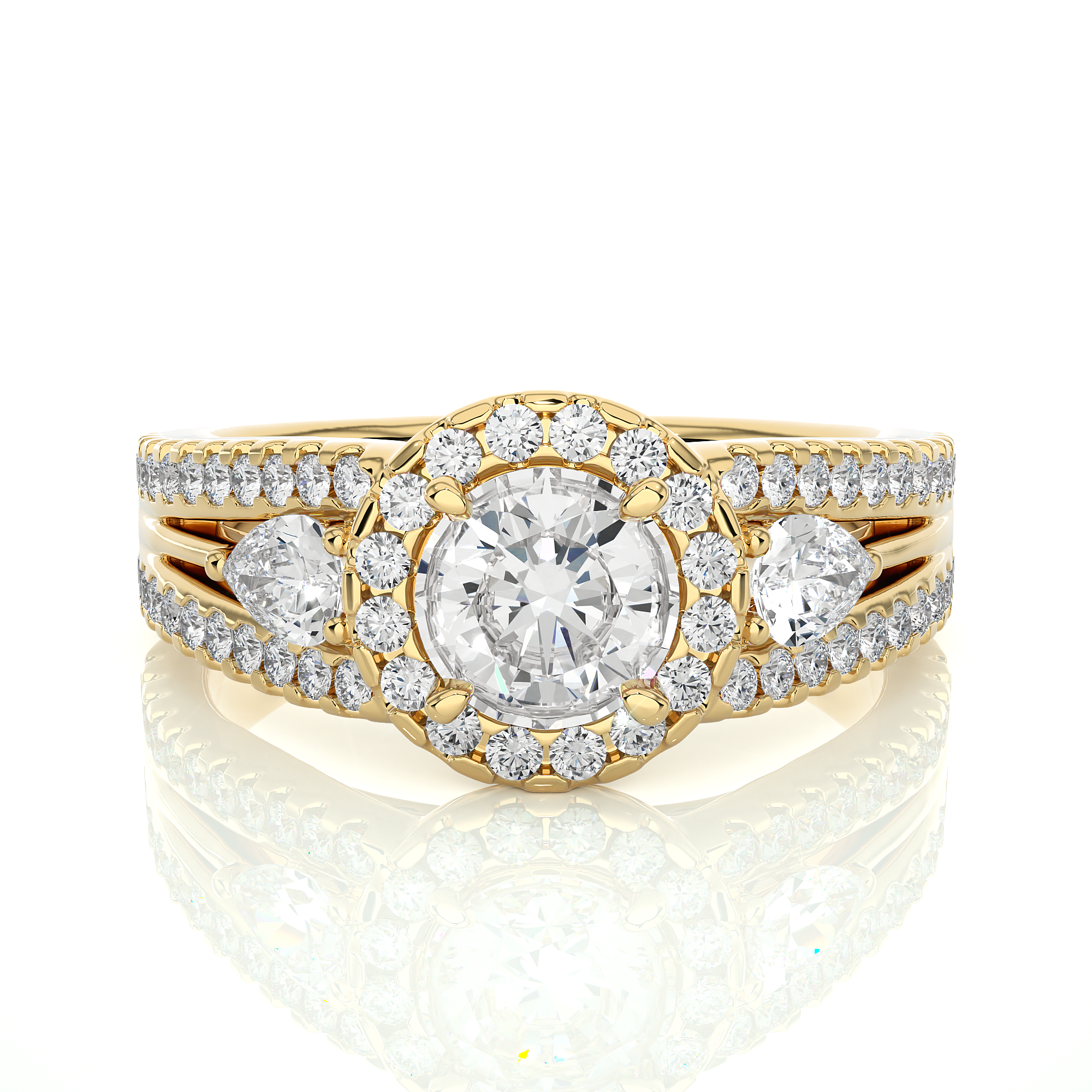 1.43 Carat H Color VS1 Clarity Diamond Studded Natural Diamond Ring.