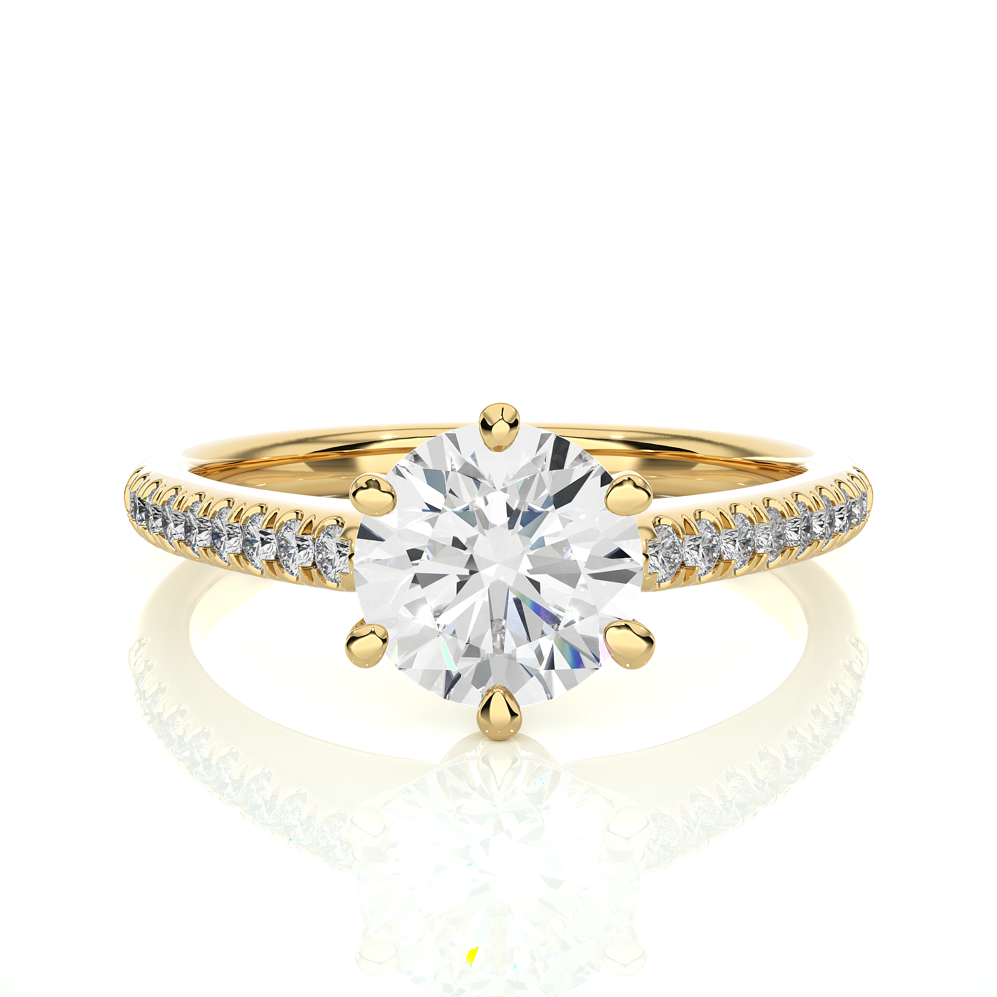 1.47 Carat G Color VS1 Clarity Diamond Studded Natural Diamond Ring.