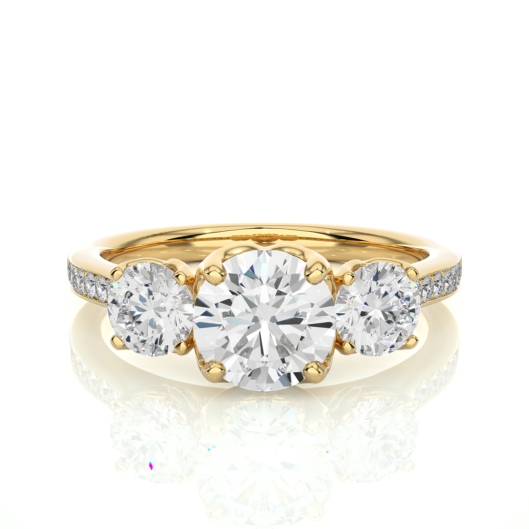 1.80 Carat H Color VS1 Clarity Diamond Studded Natural Diamond Ring.