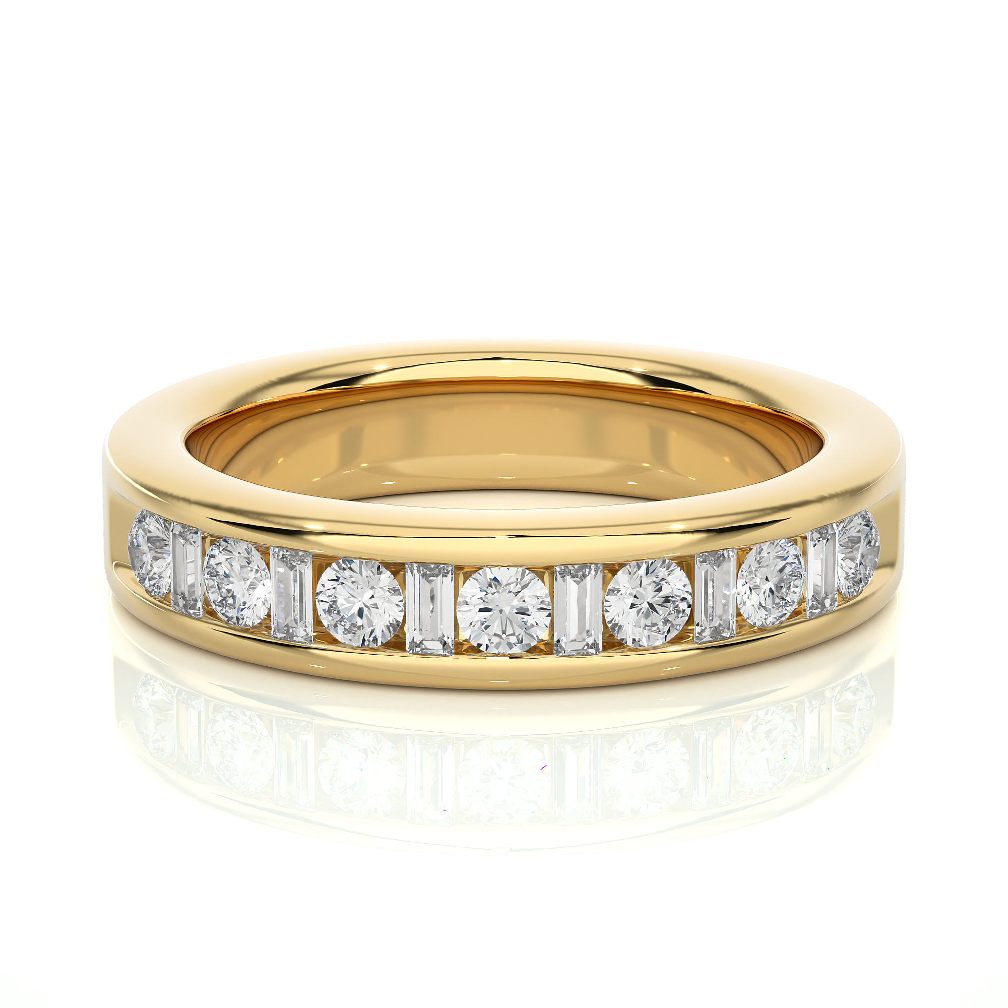 0.52 Carat H Color VS1 Clarity Diamond Studded Natural Diamond Ring.