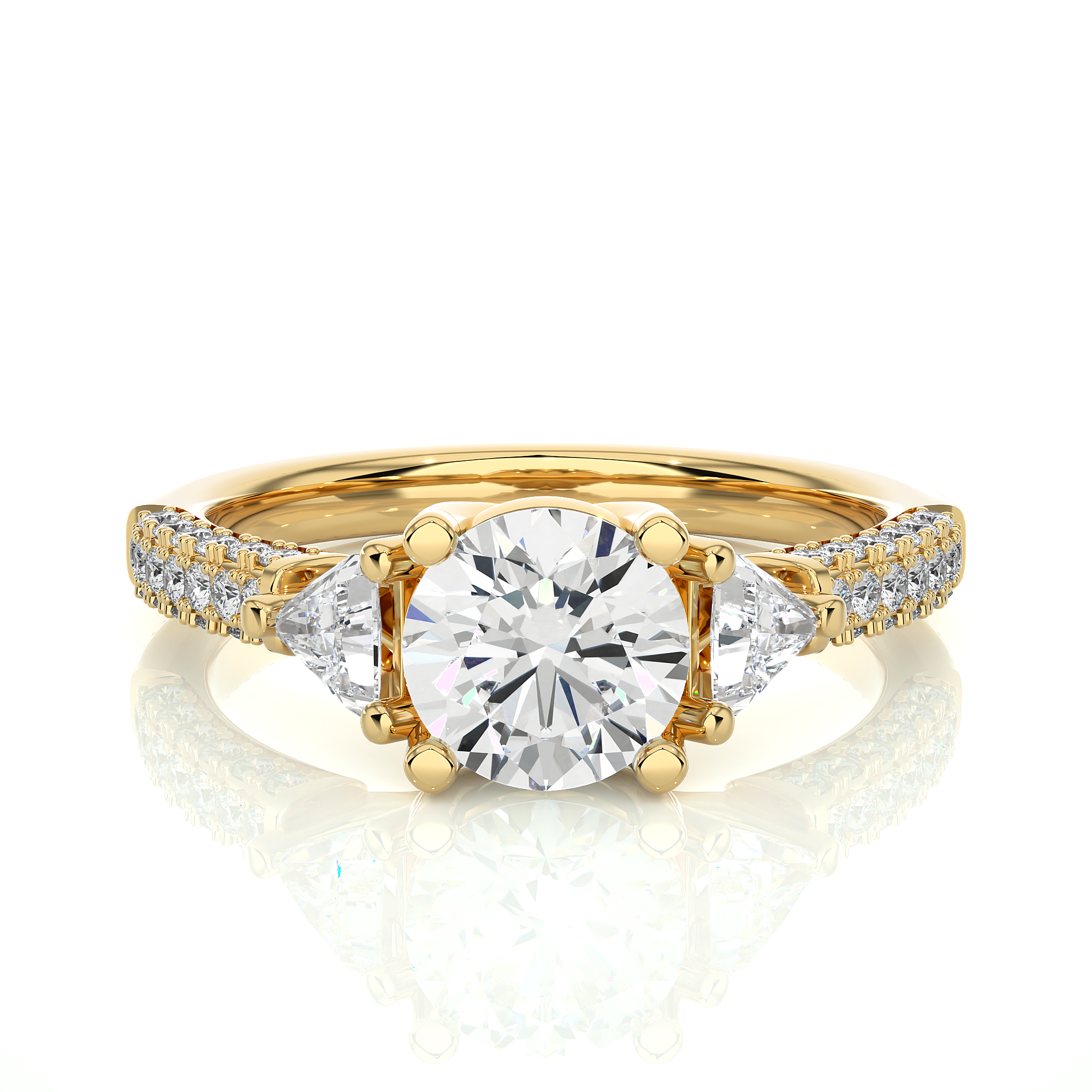 1.63 Carat H Color VS1 Clarity Diamond Studded Natural Diamond Ring.