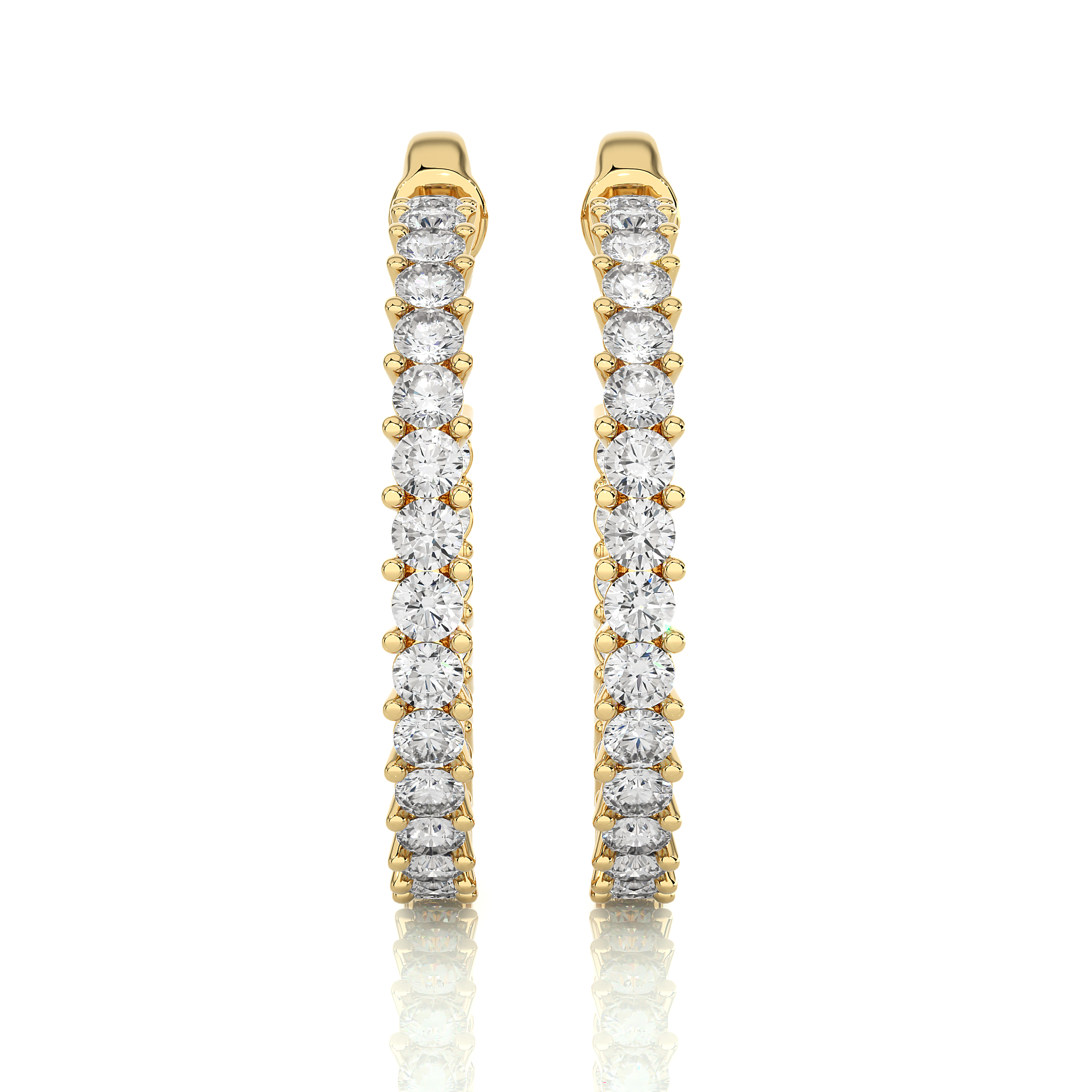 Buy 0.92Ct Natural Diamond Hoop Earrings | Solitairekart