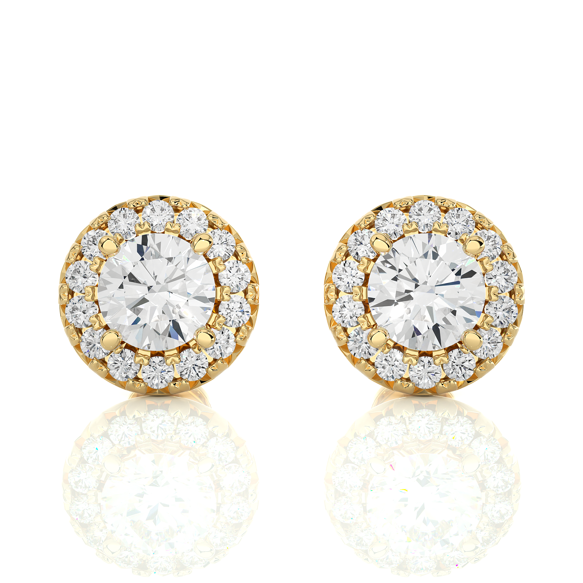 Buy 1.98Ct Natural Diamond Stud Earrings | Solitairekart