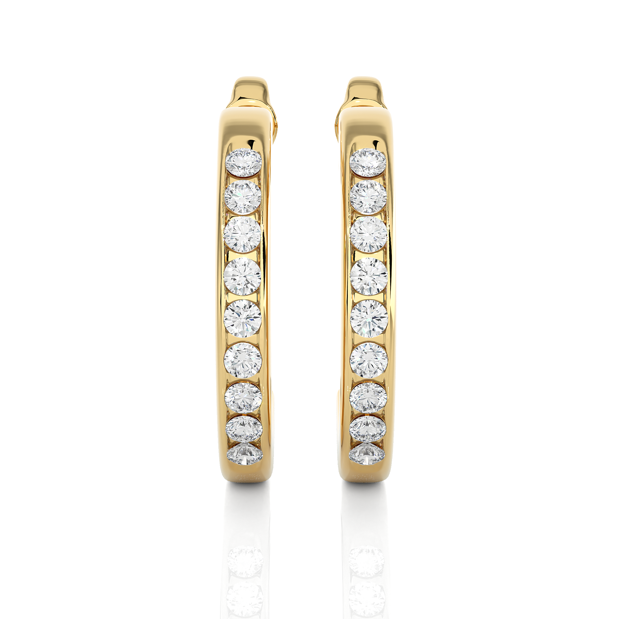 Buy 0.46Ct Natural Diamond Hoop Earrings | Solitairekart