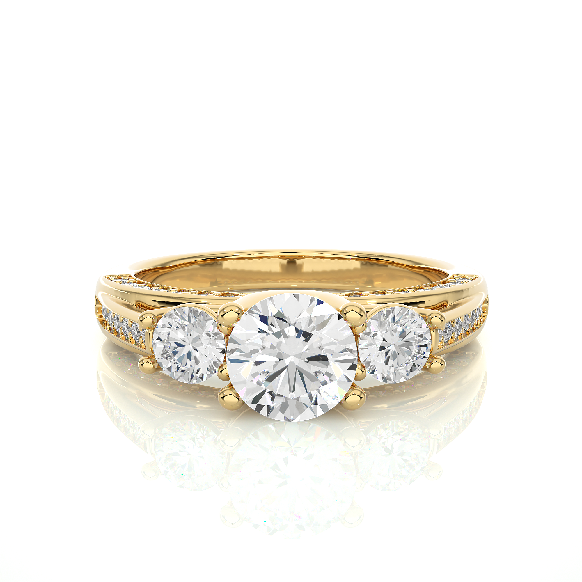 1.98 Carat G Color VS1 Clarity Diamond Studded Natural Diamond Ring.