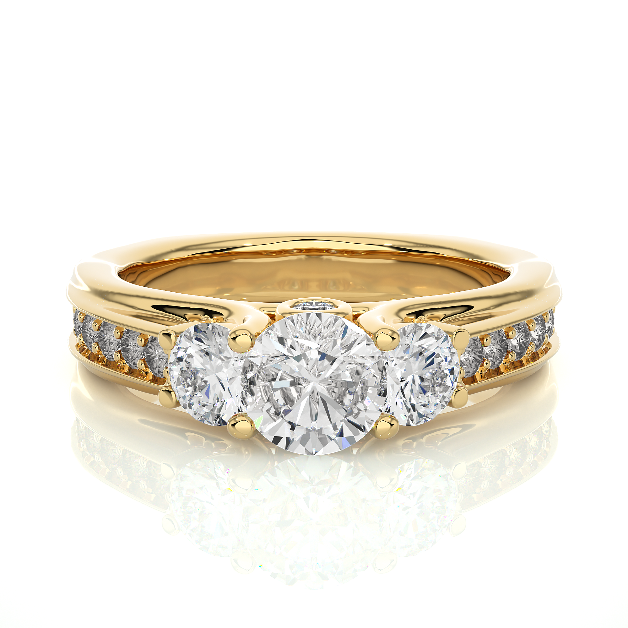 1.70 Carat I Color VS1 Clarity Diamond Studded Natural Diamond Ring.