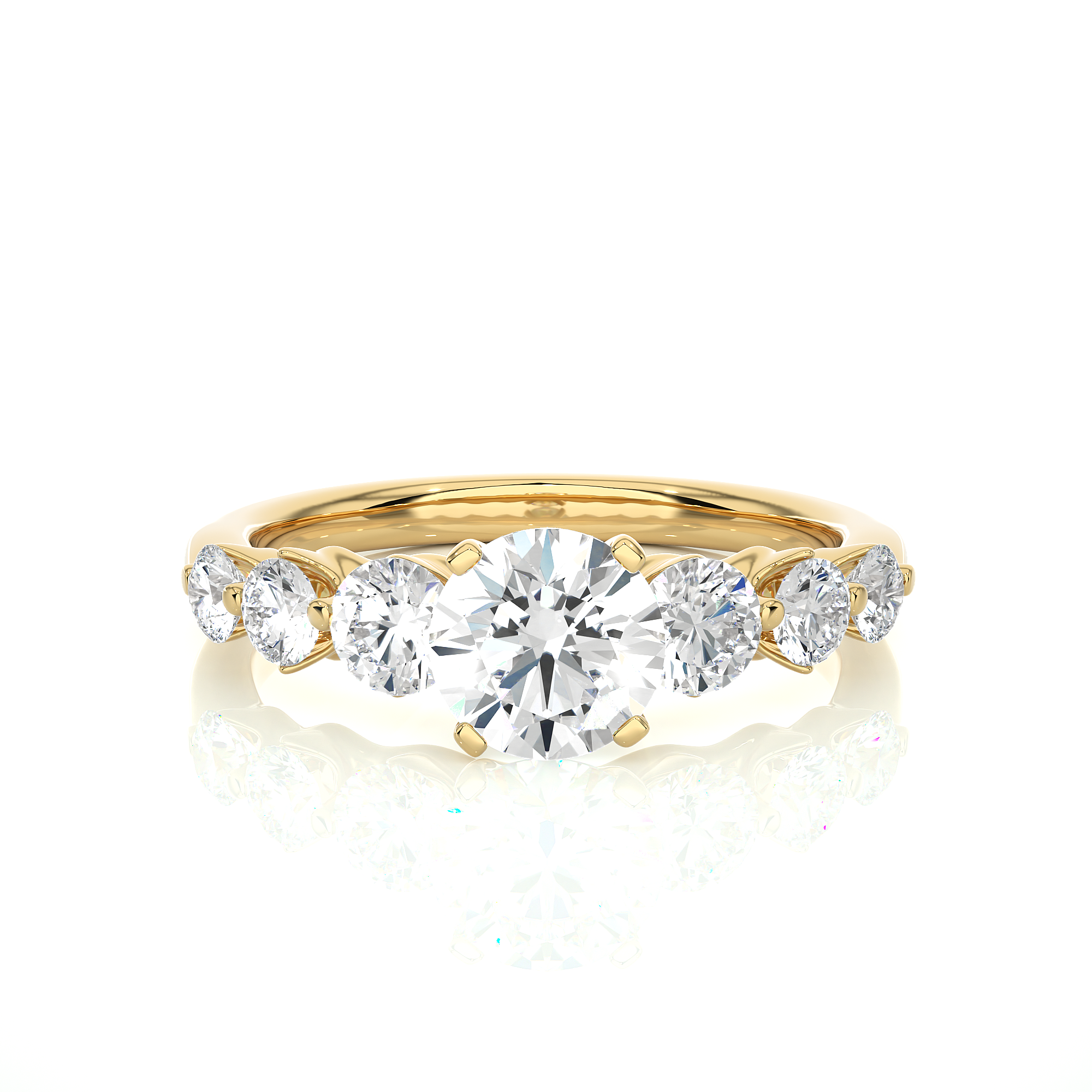 1.43 Carat H Color VS1 Clarity Diamond Studded Natural Diamond Ring.