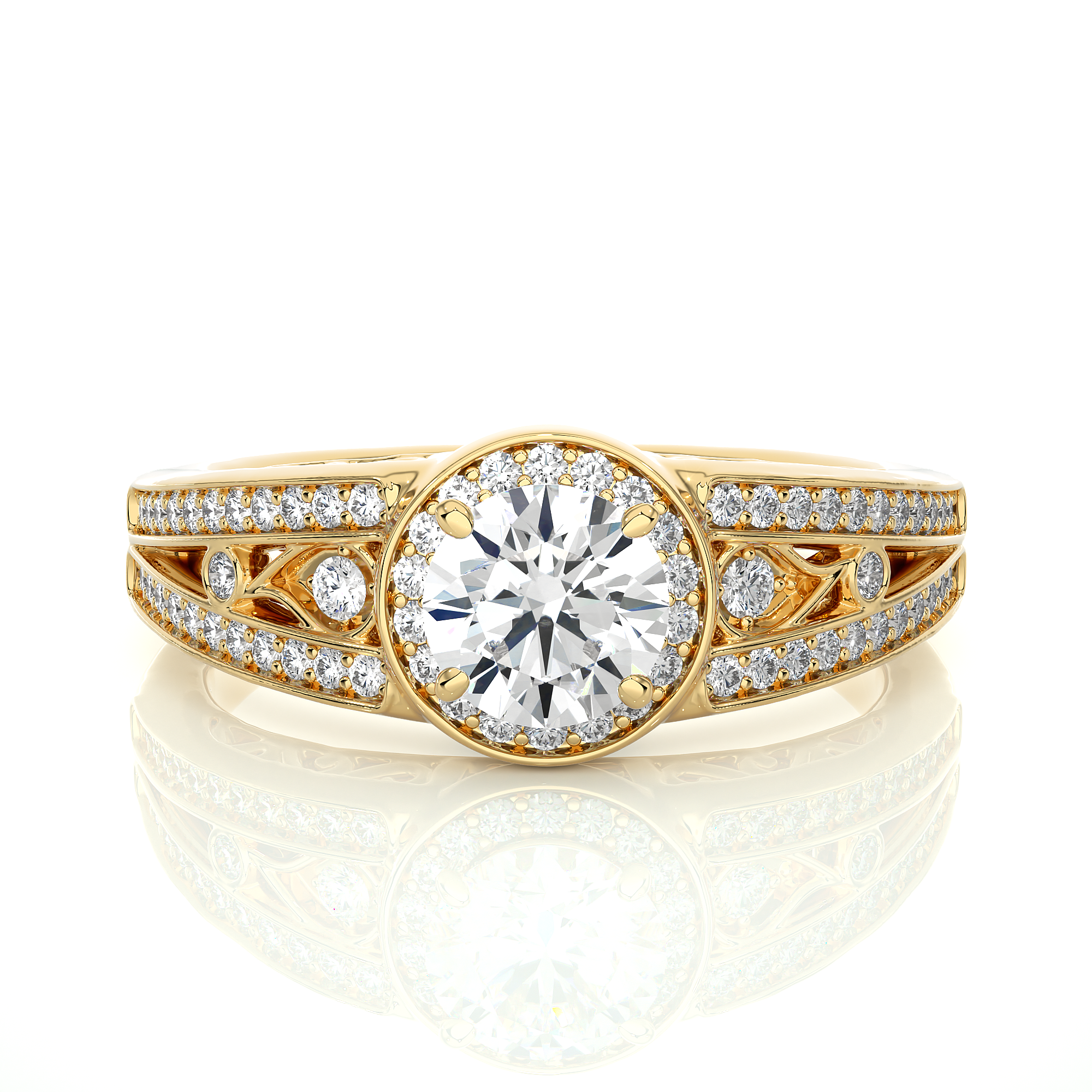 0.94 Carat G Color VS1 Clarity Diamond Studded Natural Diamond Ring.