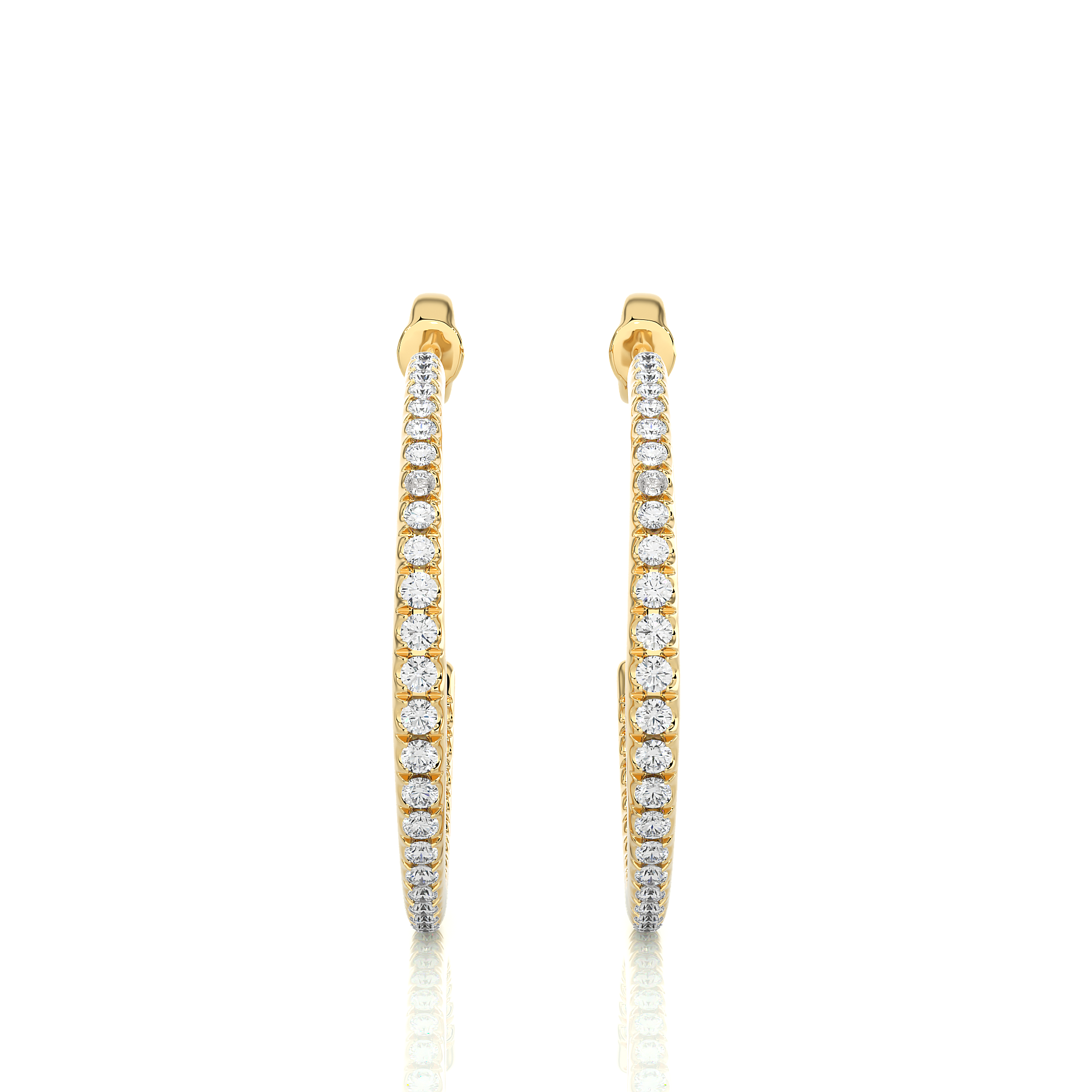 Buy 0.38Ct Natural Diamond Hoop Earrings | Solitairekart