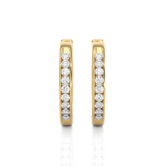 0.522 Carat Diamond Studded Natural Diamond Hoop Earrings