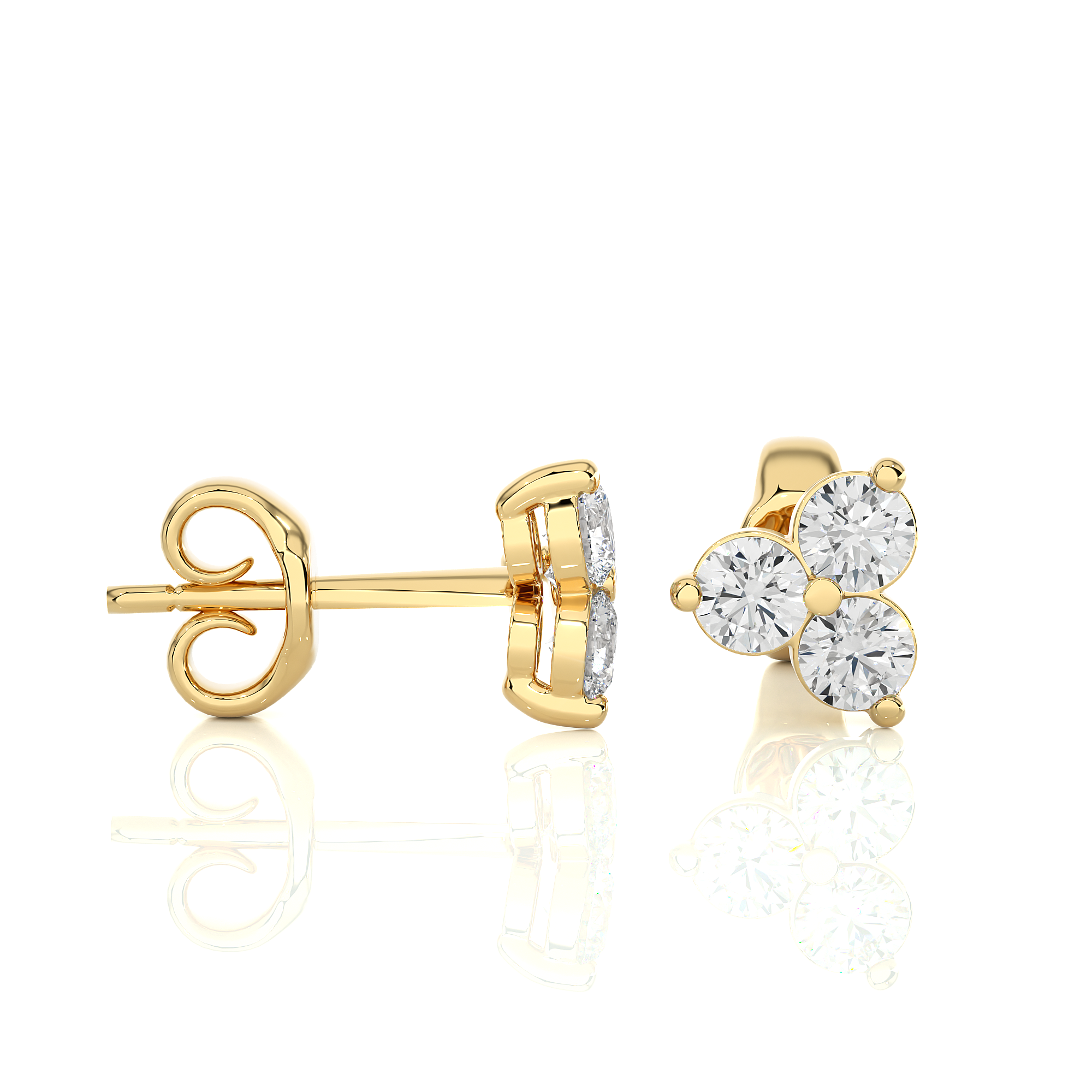 Buy 0.44Ct Natural Diamond Stud Earrings | Solitairekart