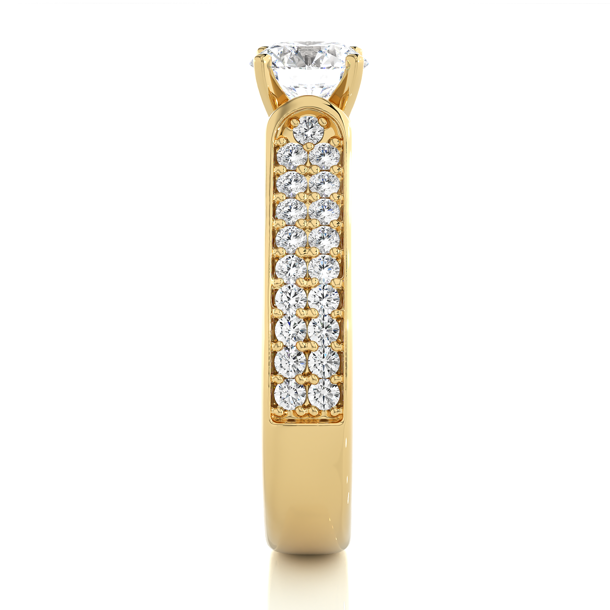 1.29 Carat I Color VS1 Clarity Diamond Studded Natural Diamond Ring.