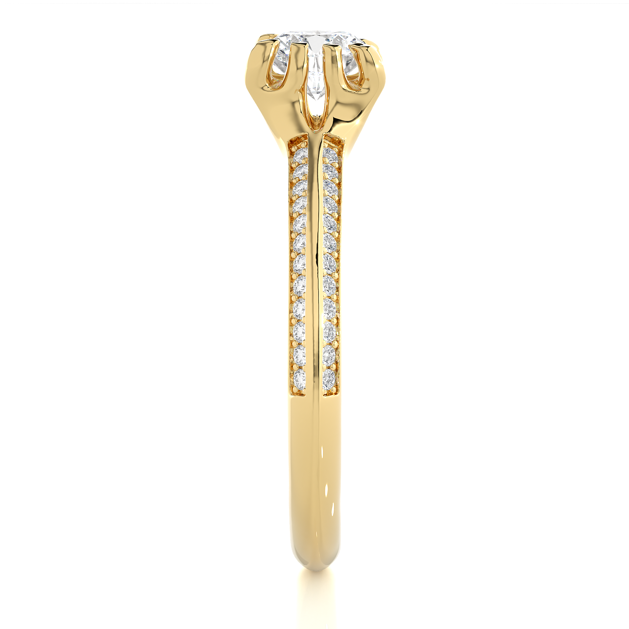 0.86 Carat G Color VS1 Clarity Diamond Studded Natural Diamond Ring.