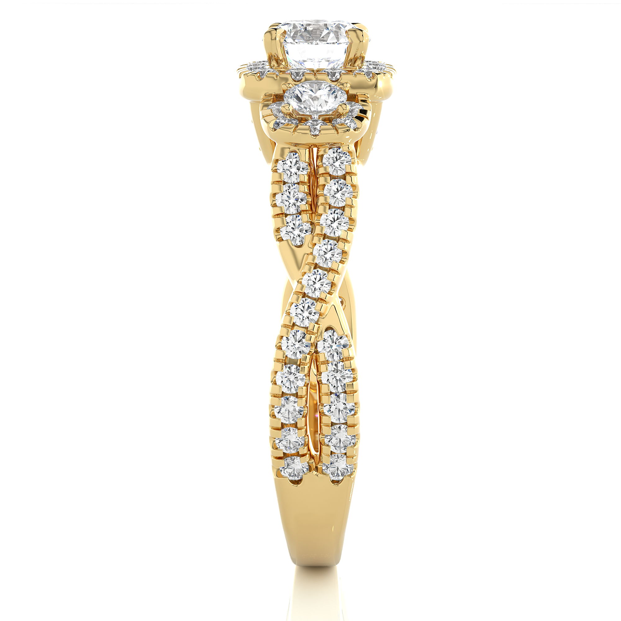 1.30 Carat I Color VS1 Clarity Diamond Studded Natural Diamond Ring.