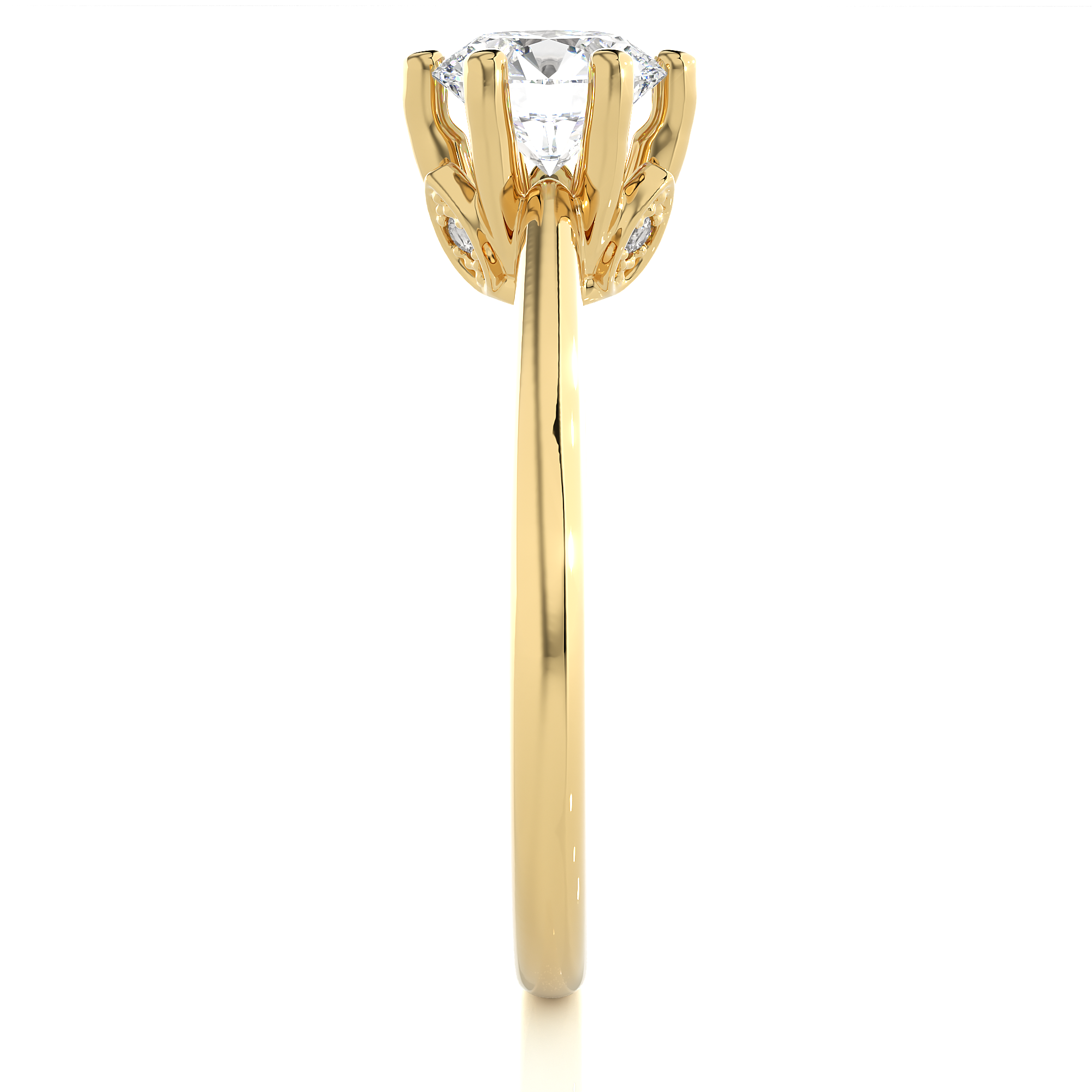 1.05 Carat H Color VS1 Clarity Diamond Studded Natural Diamond Ring.