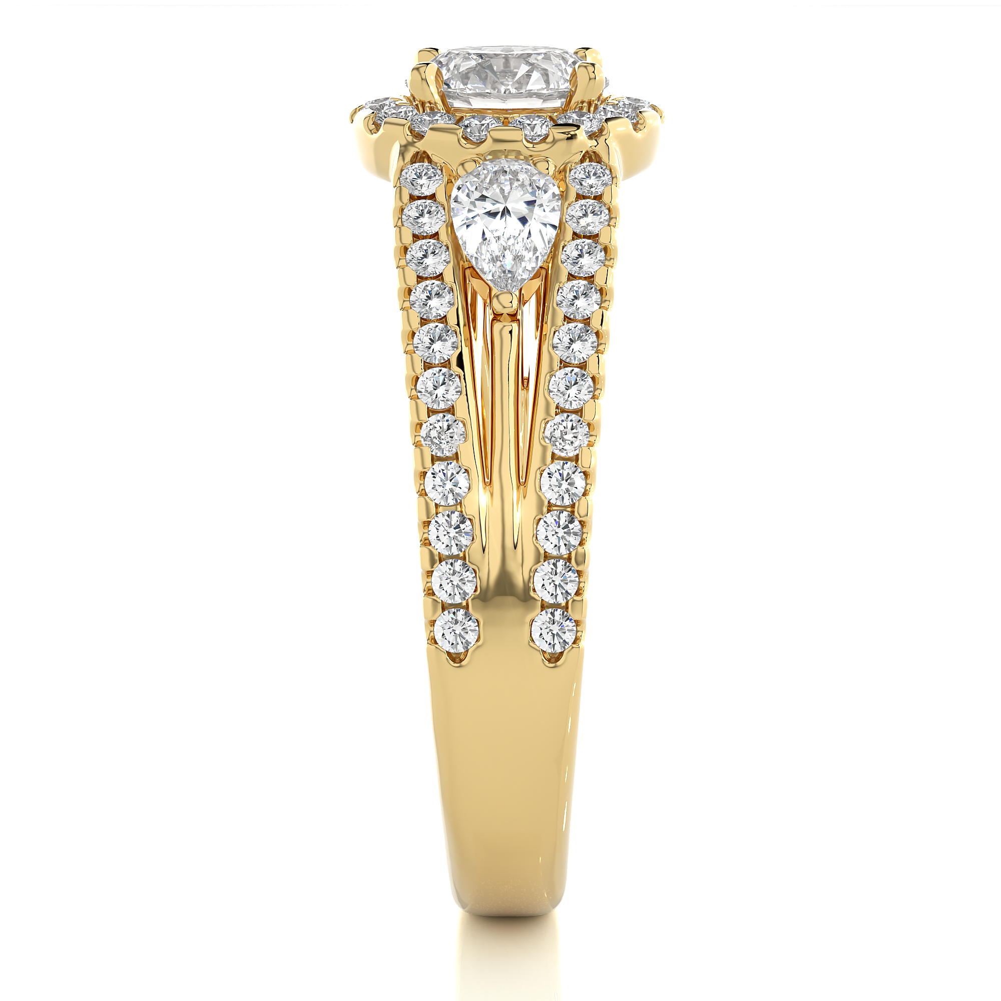 1.43 Carat H Color VS1 Clarity Diamond Studded Natural Diamond Ring.