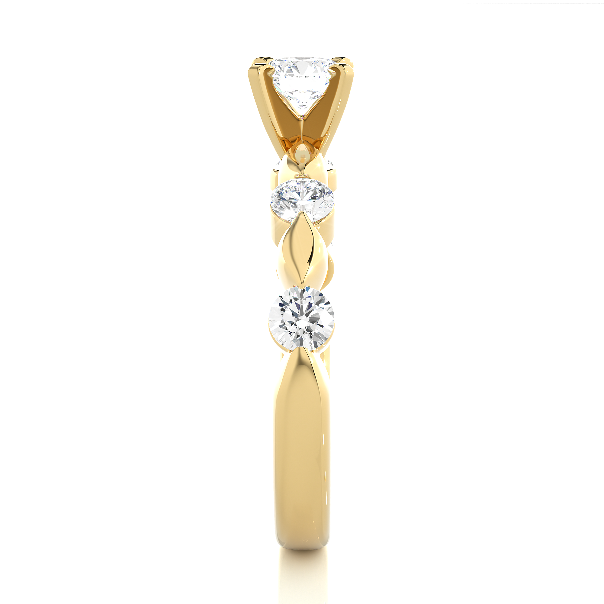 0.91 Carat G Color VS1 Clarity Diamond Studded Natural Diamond Ring.