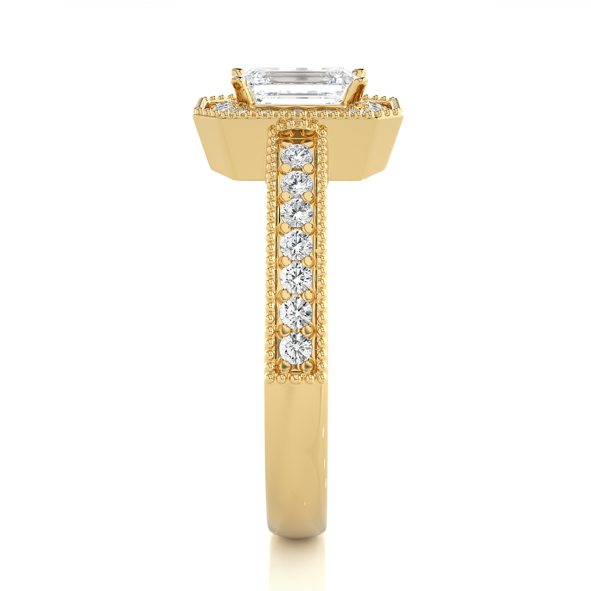 1.07 Carat G Color VS1 Clarity Diamond Studded Natural Diamond Ring.