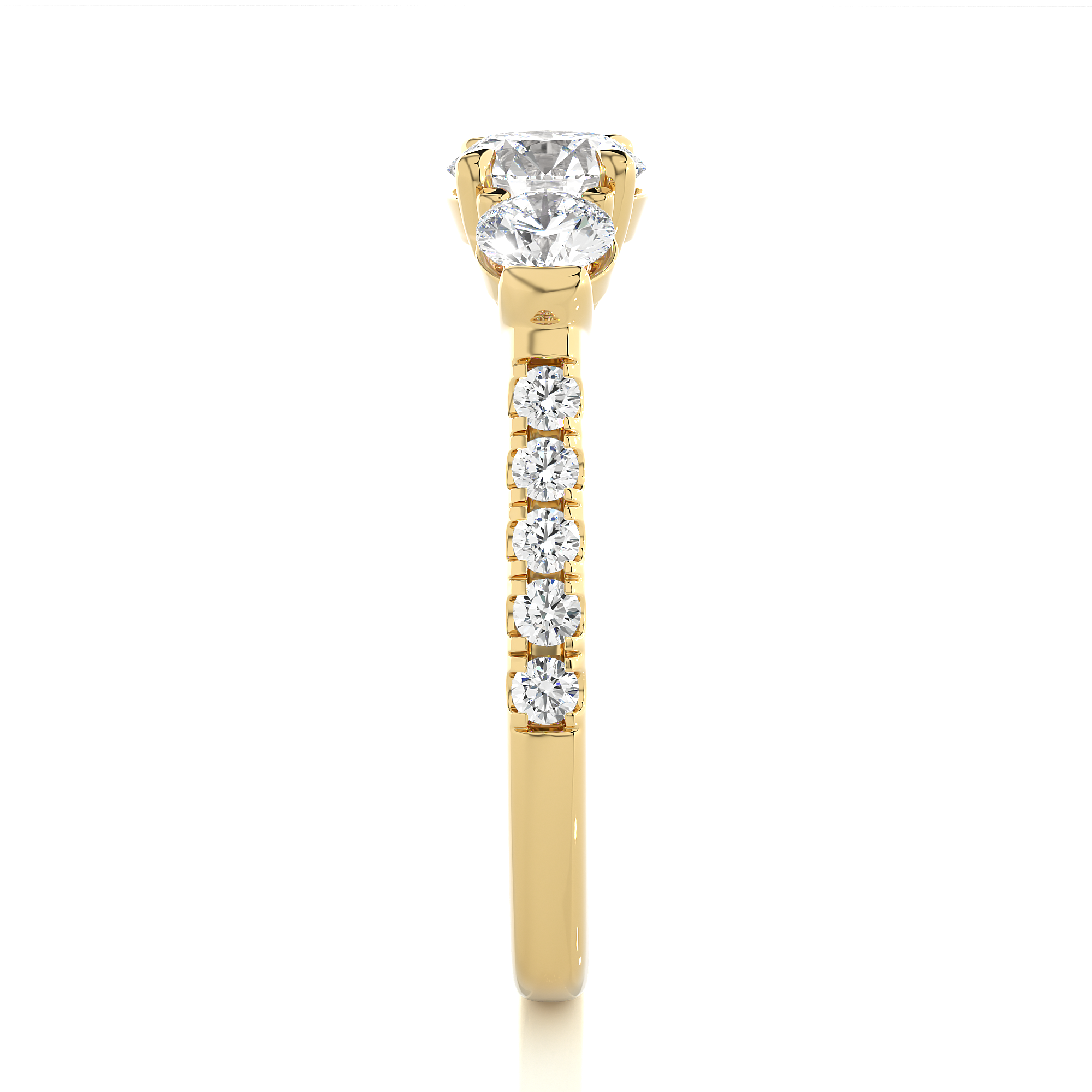 1.55 Carat H Color VS1 Clarity Diamond Studded Natural Diamond Ring.