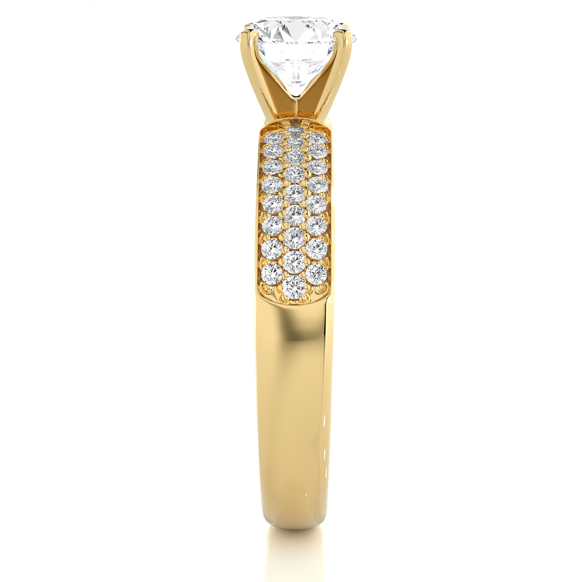 1.02 Carat H Color VS1 Clarity Diamond Studded Natural Diamond Ring.