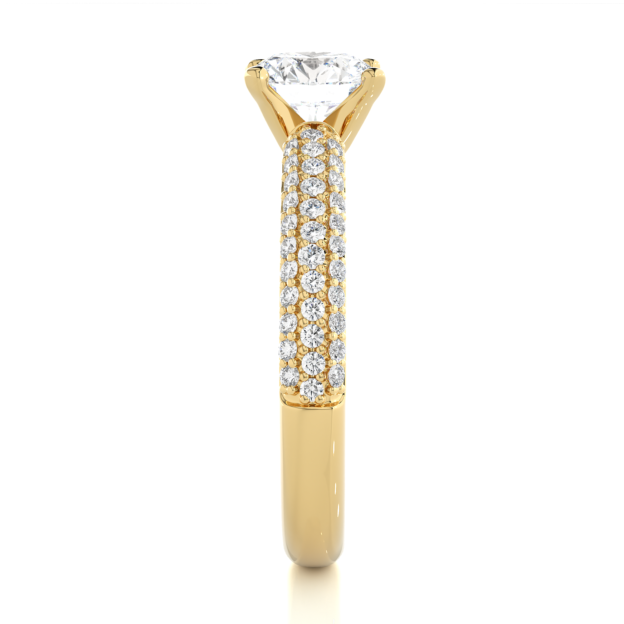 1.11 Carat H Color VS1 Clarity Diamond Studded Natural Diamond Ring.