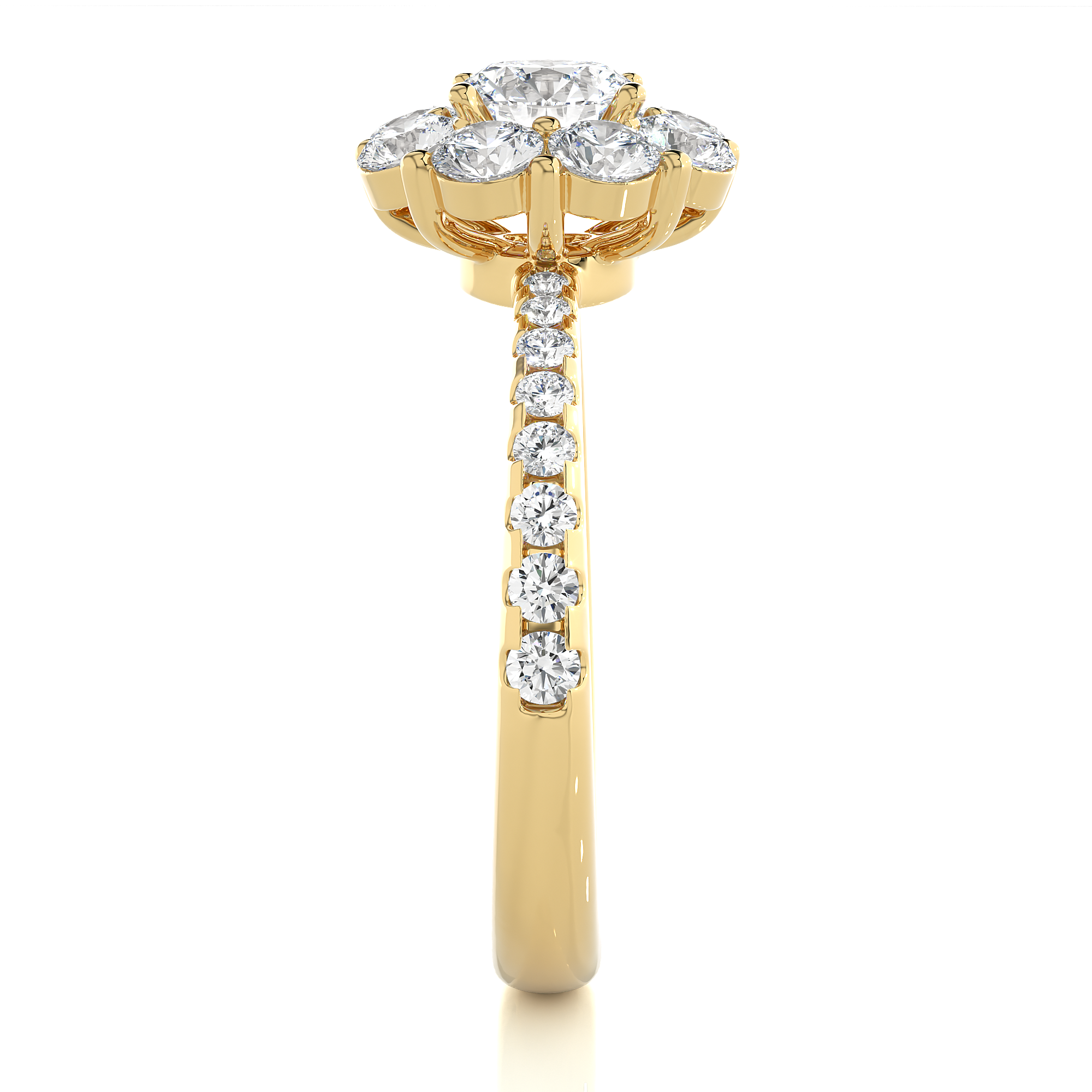 1.64 Carat G Color VS1 Clarity Diamond Studded Natural Diamond Ring.