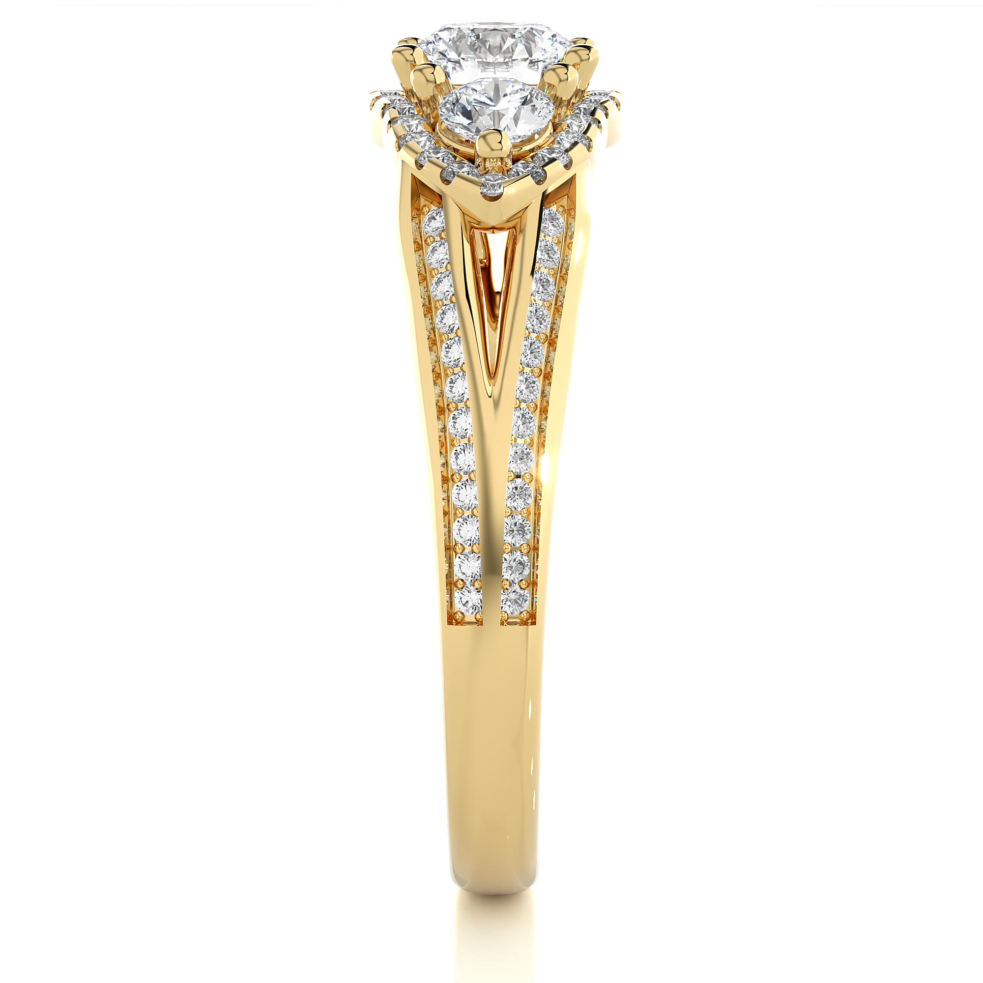 1.14 Carat H Color VS1 Clarity Diamond Studded Natural Diamond Ring.