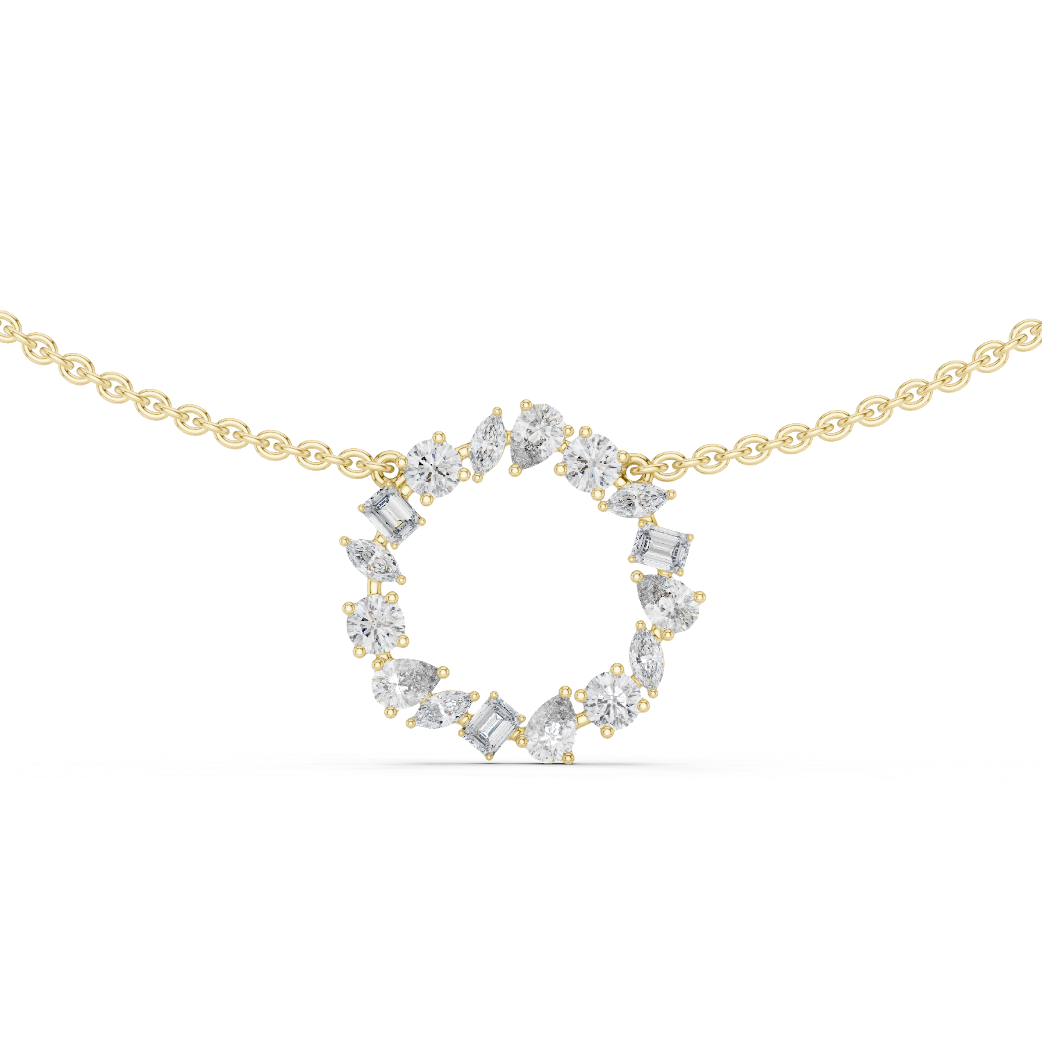 1.7001 Ct EF/VS Multi-Shape Diamond Pendant