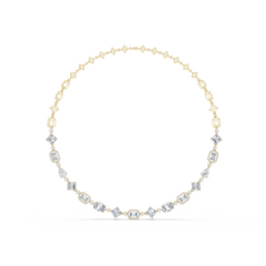 18.6 Ct Natural Diamond Multi-Shape Tennis Necklace