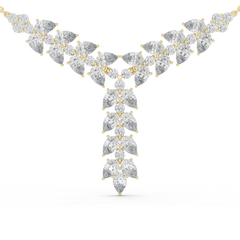 13.828ct Natural Diamond Bridal Necklace – Fancy Shape GH Color, VS Clarity