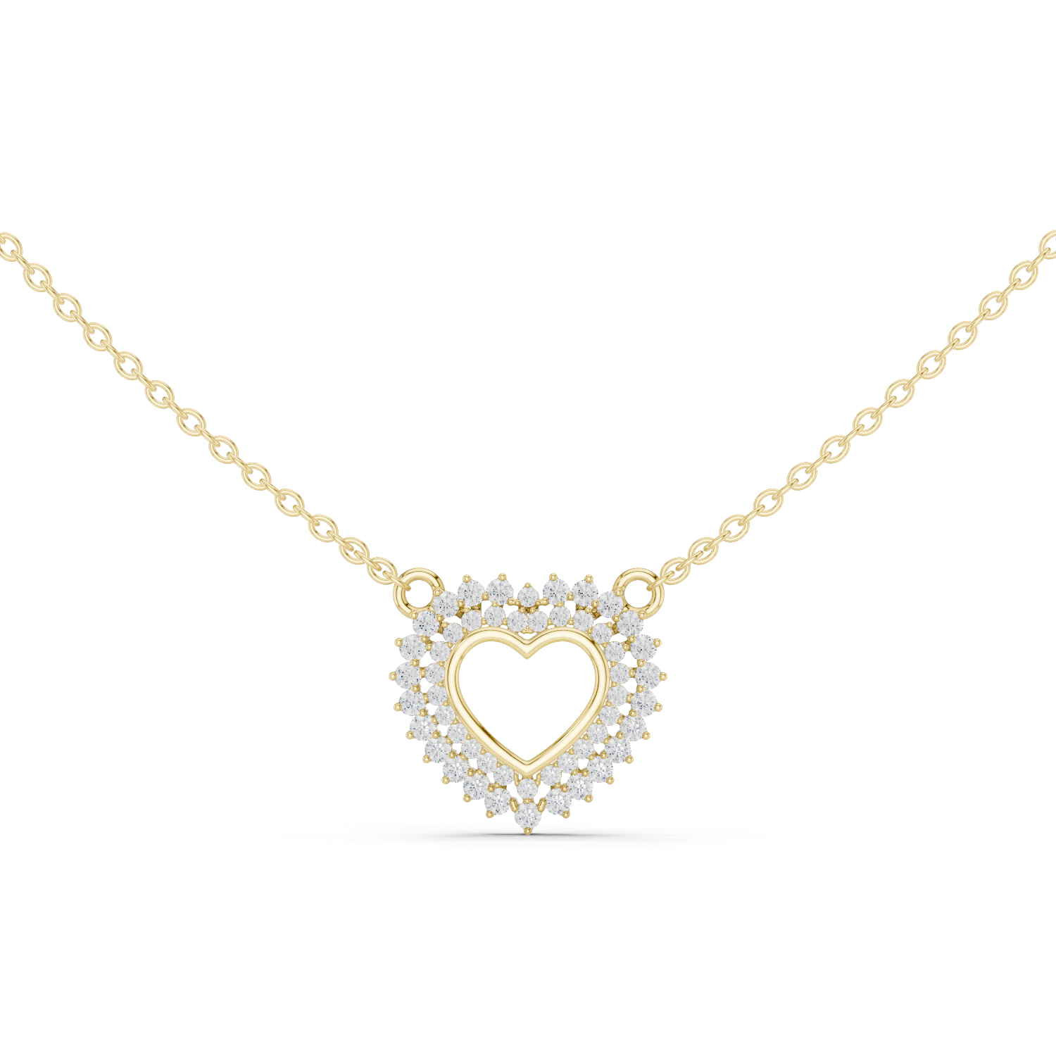 0.38ct Natural Diamond Pendant Necklace – Heart Design EF/VS Quality