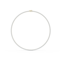 37.2 Ct Natural Diamond Tennis Necklace – I SI1