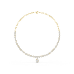7.884 Carat Natural Diamond Tennis Necklace – GH Color SI Clarity