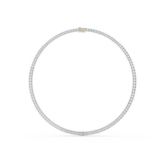 24.06 Carat Emerald Cut Natural Diamond Tennis Necklace – J Color SI2 Clarity